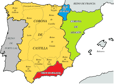 Map of Spain Castile